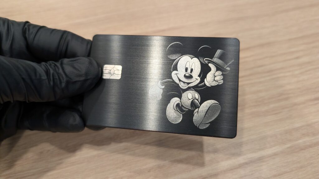 Brushed Black Mickey Mouse Credit Card